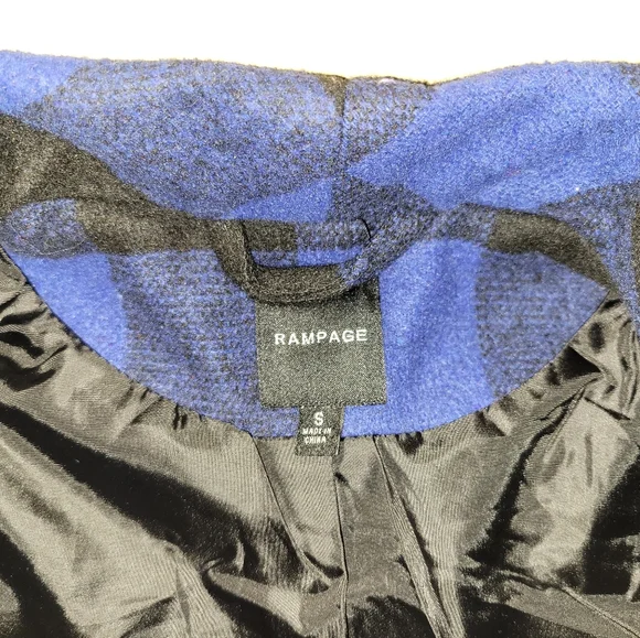 Rampage plaid pea coat - Picture 5 of 7